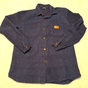 The Outpost New Zealand Mens Shirt XXLarge Blue Heavy Pocket Casual Outdoor